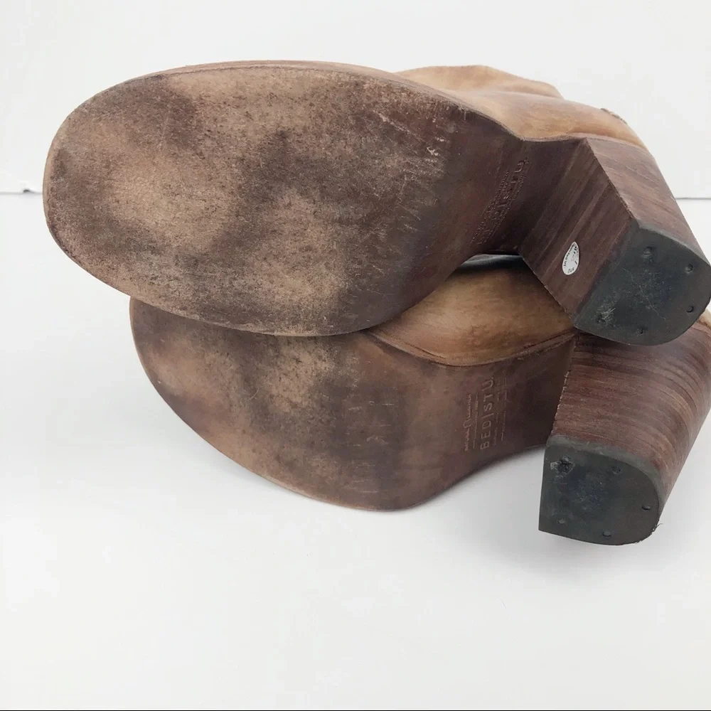 Bed Stu Onset Leather Peeptoe Booties - Picture 11 of 13